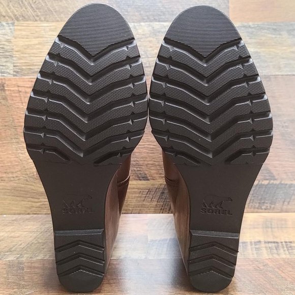 Sorel Women's Wedge Chelsea Boot Distressed Brown Leather Ankle Pull On NL2952-2 - Picture 8 of 8